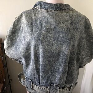 Acid Wash Denim Jacket - Women's Blue Jean Jacket